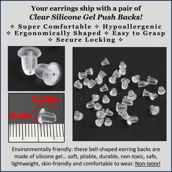 Sparkly Black Spinel Gemstone Hoops with Center Pearls and Gold Accent Beads - Picture 7 of 7